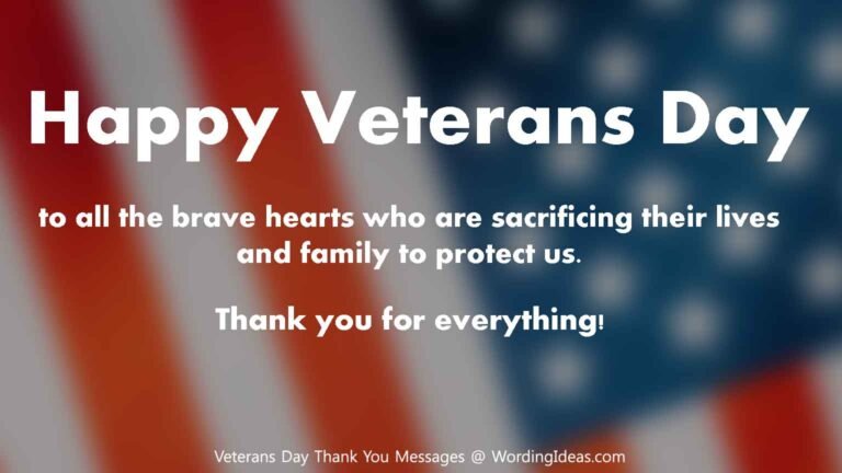 Veterans Day Thank You Messages and Quotes » Wording Ideas