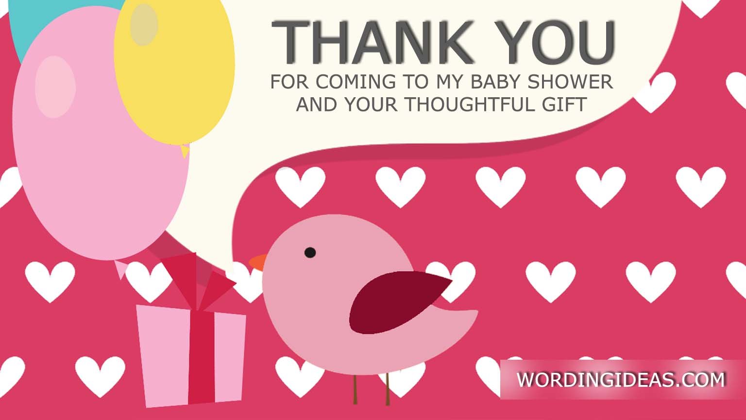 Baby Shower Thank You Wording Tips