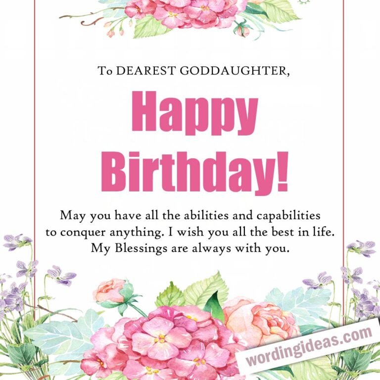 25 Ways To Say Happy Birthday To A Goddaughter » Wording Ideas