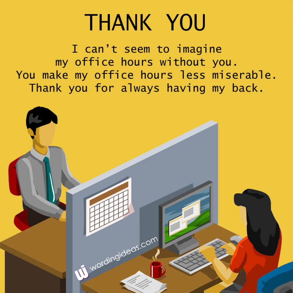 20+ Thank You Messages For Colleagues At Work » Wording Ideas