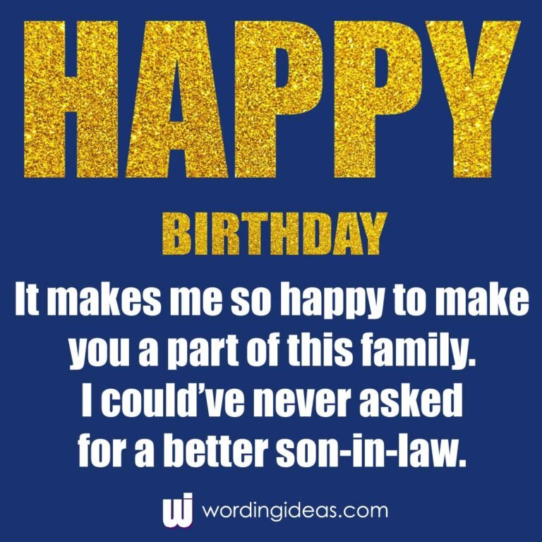 30 Clever Birthday Wishes For a Son-in-Law » Wording Ideas