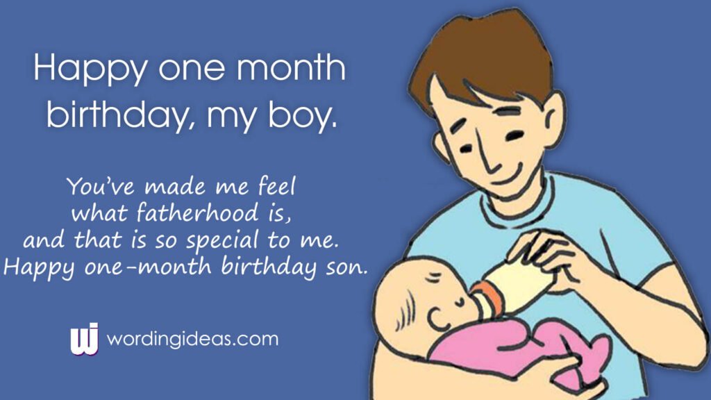 1st Month Birthday Wishes For Baby Boy » Wording Ideas