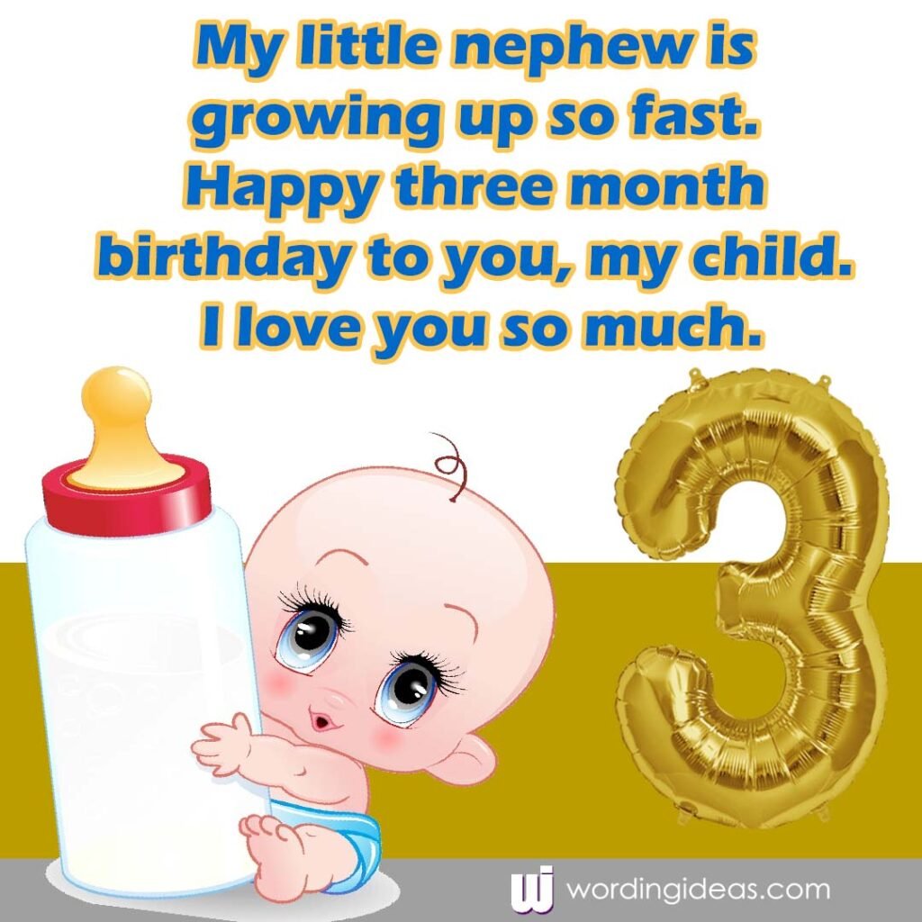 happy 3 months birthday wishes for baby boy