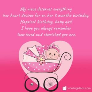 3rd Month Birthday Wishes for Baby Girl » Wording Ideas