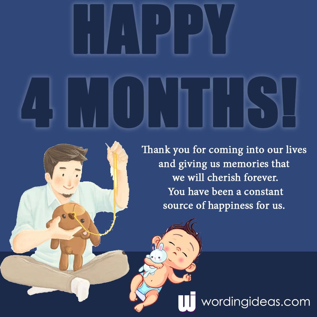 happy 4 month birthday wishes