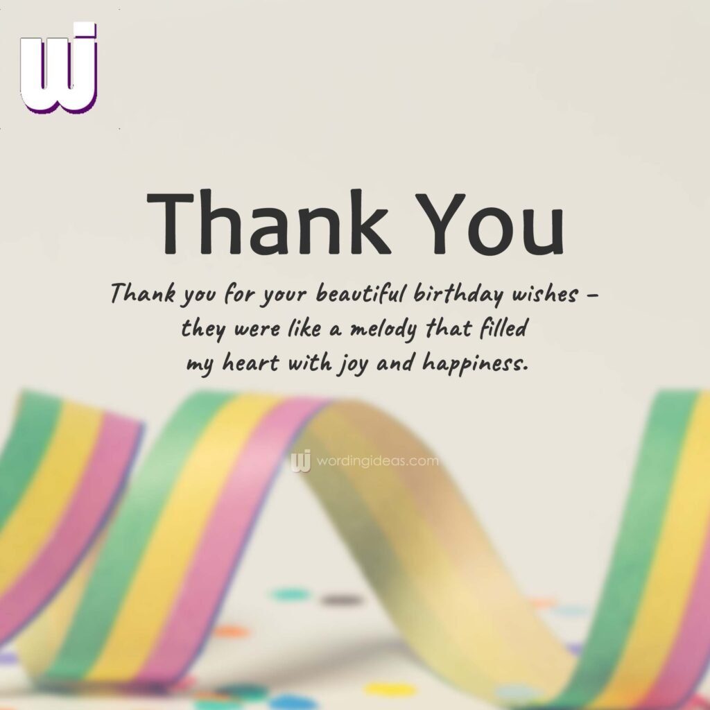Unique Thank You Messages for Birthday Wishes » Wording Ideas