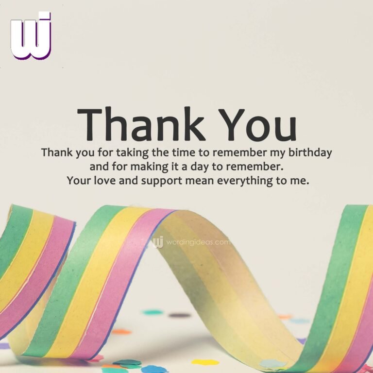 Unique Thank You Messages for Birthday Wishes » Wording Ideas